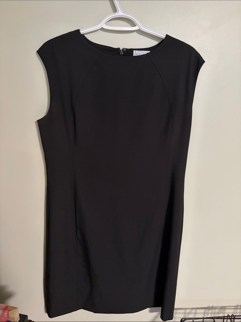 Kit and Ace Black Cap-Sleeve Sheath Dress